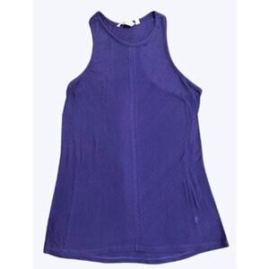 Athleta Shadow Stripe Chi Tank Top Womens Small Racerback Purple